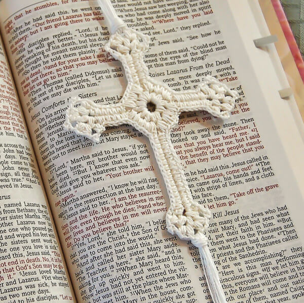Crochet Cross Book Mark
